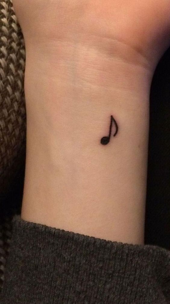 Music Note Tattoo on Wrist